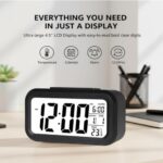 Digital Alarm Clock with Night Vision LED Display | Automatic Sensor Brightness | Loud Alarm for Heavy Sleepers | Date & Temperature | Bedside Table Clock for Bedroom, Study, Home & Office - Image 4