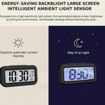 Digital Alarm Clock with Night Vision LED Display | Automatic Sensor Brightness | Loud Alarm for Heavy Sleepers | Date & Temperature | Bedside Table Clock for Bedroom, Study, Home & Office - Image 5