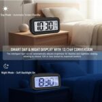 Digital Alarm Clock with Night Vision LED Display | Automatic Sensor Brightness | Loud Alarm for Heavy Sleepers | Date & Temperature | Bedside Table Clock for Bedroom, Study, Home & Office - Image 7