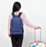 SYGA Outdoor Travel Foldable Waterproof Bag With Mini Bag Stay-Clean Backpack for Camping, Hiking, Travelling, Outdoor Activities (Navy Blue) - Image 3