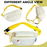 Kraptick Cross-Body Waist Bag - Waterproof Waist Bag, Multi-Functional Running Waist Belt for Travel and Hiking, Men's Waist Pouch, Ideal for Outdoor Adventures and Everyday Use (Light Yellow) - Image 3