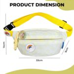 Kraptick Cross-Body Waist Bag - Waterproof Waist Bag, Multi-Functional Running Waist Belt for Travel and Hiking, Men's Waist Pouch, Ideal for Outdoor Adventures and Everyday Use (Light Yellow) - Image 4