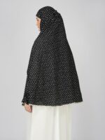 ANA Asma Black Floral Prayer Dress – Soft Cotton Namaz Makhna with Tie Knot | Lightweight, Breathable for Hajj, Umrah & Salah - Image 3