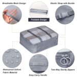 7 Set Travel Organizer Bag/Packing Cubes/Bags for Luggage/Suitcases/Travel Accessories/Compression Storage Shoe Bag/Clothing Underwear for Man & Womenl Nylon (Gray) - Image 5