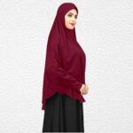Women’s Modest Khimar Hijab | Full Coverage Long Head Scarf for Namaz, Abaya | Soft Breathable Islamic Hijab for Girls & Women - Image 3