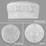 ZOAS Muslim Namaz Cap (Topi) For Men's For Islamic Prayer (Namaz) In Off-white Color With Little Stars With Shiny Look - Image 5