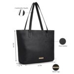Caprese Tarry 15.6 Inch Laptop Compatible Large Tote Bag for Women | Stylish, Durable, and Spacious with Multiple Compartments, Back Zipper Pocket for Work, Travel, and Everyday Use - Image 4