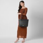 Caprese Tarry 15.6 Inch Laptop Compatible Large Tote Bag for Women | Stylish, Durable, and Spacious with Multiple Compartments, Back Zipper Pocket for Work, Travel, and Everyday Use - Image 8