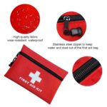 12pcs Mini First Aid Kit Empty Bag, Travel Empty First Aid Kit Pouch Bag with Zippered for Emergency at Home, Office, Car, Outdoors, Boat, Camping, Hiking(Bag Only), Red, Fashion - Image 3