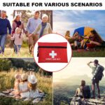 12pcs Mini First Aid Kit Empty Bag, Travel Empty First Aid Kit Pouch Bag with Zippered for Emergency at Home, Office, Car, Outdoors, Boat, Camping, Hiking(Bag Only), Red, Fashion - Image 7