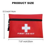 12pcs Mini First Aid Kit Empty Bag, Travel Empty First Aid Kit Pouch Bag with Zippered for Emergency at Home, Office, Car, Outdoors, Boat, Camping, Hiking(Bag Only), Red, Fashion - Image 8