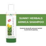 Sunny Herbals Arnica Shampoo | Reduces Hair Fall | Strengthens Hair from Roots | Soothes Itchy Scalp | Controls Dandruff | Adds Natural Shine | Made with Arnica & Catharis | For All Hair Types, 1 L - Image 3