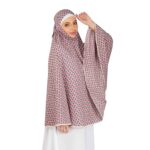 ANA Nayla Red Motif Floral Prayer Dress – Pure Cotton Namaz Makhna with Tie Knot | 40″ Front × 44″ Back | Lightweight, Breathable for Hajj, Umrah & Salah - Image 5