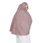ANA Nayla Red Motif Floral Prayer Dress – Pure Cotton Namaz Makhna with Tie Knot | 40″ Front × 44″ Back | Lightweight, Breathable for Hajj, Umrah & Salah - Image 6