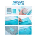 Shopper526-Piece Packing Cubes Set with Laundry Travel Bag Multifuctional Water Resistant Mesh Clothing Storage Packages, Compression Travel Luggages Packing Organizer Pouch (Green) - Image 3