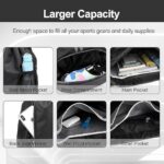 Drawstring Backpack with Shoe Compartment, Waterproof Oxford Fabric Bag with Wet and Dry Inner Pocket, Wide Shoulder Straps and Front Zipper Section - Image 6