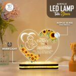 Islamic Gift for Father | Heart Shaped LED Night Light | Acrylic Desk Lamp for Dad | Warm White Glow | Ramadan Home Accent | Islamic Home Decor | Eid Present | (5.5x5.5 Inch) - Image 3