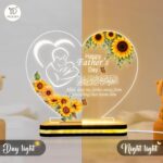 Islamic Gift for Father | Heart Shaped LED Night Light | Acrylic Desk Lamp for Dad | Warm White Glow | Ramadan Home Accent | Islamic Home Decor | Eid Present | (5.5x5.5 Inch) - Image 5