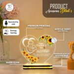 Islamic Gift for Father | Heart Shaped LED Night Light | Acrylic Desk Lamp for Dad | Warm White Glow | Ramadan Home Accent | Islamic Home Decor | Eid Present | (5.5x5.5 Inch) - Image 6