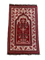 YORIK Islamic Prayer Mat Janamaz, Chenille Namaz Mat, Lightweight, Easy to Carry, 2x3 ft, Pack of 1 (Maroon) - Image 3