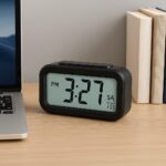 Hiply Digital Alarm Clock with Large LCD Display, Auto Brightness Sensor, Dual Alarm Snooze Function, Date Day Temperature Display - Compact Bedside Table Clock for Bedroom, Office & Travel - Image 5