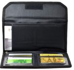Plastic Book Holder Travel Organizer, Card Holder, Vehicle Documents Holder With Multi Pocket Expanding Zip Pouch (Black) - Image 4