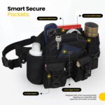 FATMUG Waist Bag for Travel, Tactical Hiking Fanny Pack-Running Belt Pouch with Bottle Holder-Black - Image 5