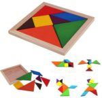 BKDT Marketing 7 Pieces Wooden Tangram Puzzle Colourful 3D Travel Game for Boys & Girl Mind Development of Kids 7 Blocks Educational Gift for Kids Iq Brain Teaser Toys (Multi Color) - Image 3