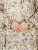 ANA Afiya Purple Floral Prayer Dress – Pure Cotton Namaz Makhna with Tie Knot | Lightweight, Breathable for Hajj, Umrah & Salah - Image 7