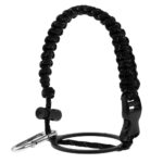 CALANDIS 4xOutdoor Water Bottle Carrier Strap Cup Handle Rope with Carabiner Black - Image 3