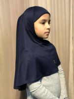 NAZNEEN Girls' Solid Plain Ready to Wear Prayer Hijab | Comfortable Islamic Headscarf for Children | Full Coverage -Daily Namaz Use | Ethnic and Fusion Wear for Kids - Image 3