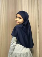 NAZNEEN Girls' Solid Plain Ready to Wear Prayer Hijab | Comfortable Islamic Headscarf for Children | Full Coverage -Daily Namaz Use | Ethnic and Fusion Wear for Kids - Image 6