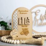 Haoser Wooden Ramadan Calendar Eid Mubarak Table Stand Decoration |Wooden Ramadan Calendar Ramadan Mubarak Decor Eid Decoration Sign Ramadan Kareem Islamic Table Decor Ramadan Gifts - Image 3