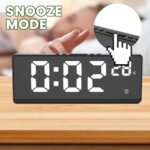BUQARO Digital Alarm Clock for Bedroom and Desk – LED Timepiece with Time, Date, Temperature Display, Automatic Sensor, and Loud Alarm for Home, Office, and Students (Black) - Image 5