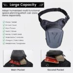 UniGear Hard Shell Unisex Waist Bag, Thigh Bag, Multipurpose Utility Waist Pouch, Cross Body, Strap to Leg Or Hip for Motorcycling, Outdoor, Hiking, for Adventure & Travel (Small, Dark Grey) - Image 5