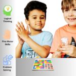 VAATHSALYA'S 3-in-1 Wooden Educational Puzzle Set – Tangram, Brick Game & Tic-Tac-Toe | Early Learning Toy for Kids | Montessori Math Game | Multicolour Brain Teaser - Image 5