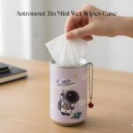 JOUET Little Astronaut Portable Wet Wipes – Travel & Kids, 98% Pure Water, Alcohol-Free, Mini Can with Keychain, 70×140 mm - Lavender - Image 3