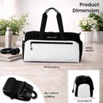 Storite Multipurpose Travel Duffle Bag, Lightweight Luggage Bag with Shoe Compartment, Water Resistance, Overnight Bag with Mesh & Zipper Pockets for Traveling, Gym & Weekend Trips (Grey, 48x30x22cm) - Image 4