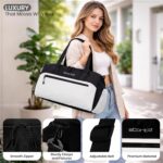 Storite Multipurpose Travel Duffle Bag, Lightweight Luggage Bag with Shoe Compartment, Water Resistance, Overnight Bag with Mesh & Zipper Pockets for Traveling, Gym & Weekend Trips (Grey, 48x30x22cm) - Image 6