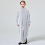 FYMNSI Abaya Dress for Girls Muslim Prayer Clothes Batwing Sleeve Islamic Dubai Kaftan Dresses Maxi Robe Full Length Thobe - Image 3