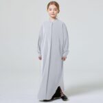 FYMNSI Abaya Dress for Girls Muslim Prayer Clothes Batwing Sleeve Islamic Dubai Kaftan Dresses Maxi Robe Full Length Thobe - Image 5