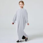 FYMNSI Abaya Dress for Girls Muslim Prayer Clothes Batwing Sleeve Islamic Dubai Kaftan Dresses Maxi Robe Full Length Thobe - Image 6
