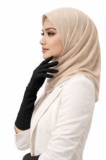Muslim Wear Hijab Gloves for Women & Girls | Soft Stretchable Fabric | Black Islamic Hand Gloves ( Black, 1 Pair) - Image 3