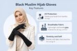 Muslim Wear Hijab Gloves for Women & Girls | Soft Stretchable Fabric | Black Islamic Hand Gloves ( Black, 1 Pair) - Image 4