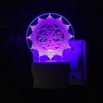 UKANI Islamic 3D Optical Illusion Acrylic Night Lamp, 7 Colors RGB Auto Colour Changing LED Plug and Play Night Light, Office Light, Best for Gift - Pack of 1 (SD128,Multicolour, 3 Inch) - Image 5