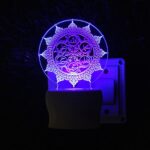 UKANI Islamic 3D Optical Illusion Acrylic Night Lamp, 7 Colors RGB Auto Colour Changing LED Plug and Play Night Light, Office Light, Best for Gift - Pack of 1 (SD128,Multicolour, 3 Inch) - Image 6