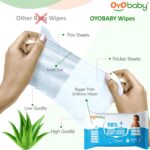 OYO BABY Wipes for new born baby with Lid | 72 Wipes x Pack of 8-576 Wipes for kid | Extra Thick & Moist Wet Vipes for Babies | Prevents Skin Redness & Rashes | Enriched with Aloe Vera, Vitamin E - Image 3