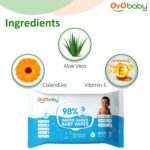 OYO BABY Wipes for new born baby with Lid | 72 Wipes x Pack of 8-576 Wipes for kid | Extra Thick & Moist Wet Vipes for Babies | Prevents Skin Redness & Rashes | Enriched with Aloe Vera, Vitamin E - Image 4