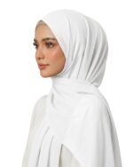 MIRTAZ Women’s Chiffon Hijab Combo Pack of 2 (Black & White) | Soft Lightweight Premium Muslim Scarf for Girls & Women | Plain Stylish Head Scarf | 180 x 70 cm - Image 3
