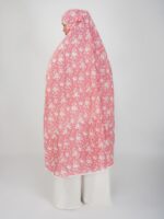 ANA Maham Pink Floral Prayer Dress – Pure Cotton Namaz Makhna with Tie Knot | Lightweight, Breathable for Hajj, Umrah & Salah - Image 6